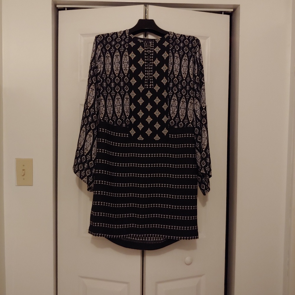 BCBGMaxAzria Patterned Blousy Dress